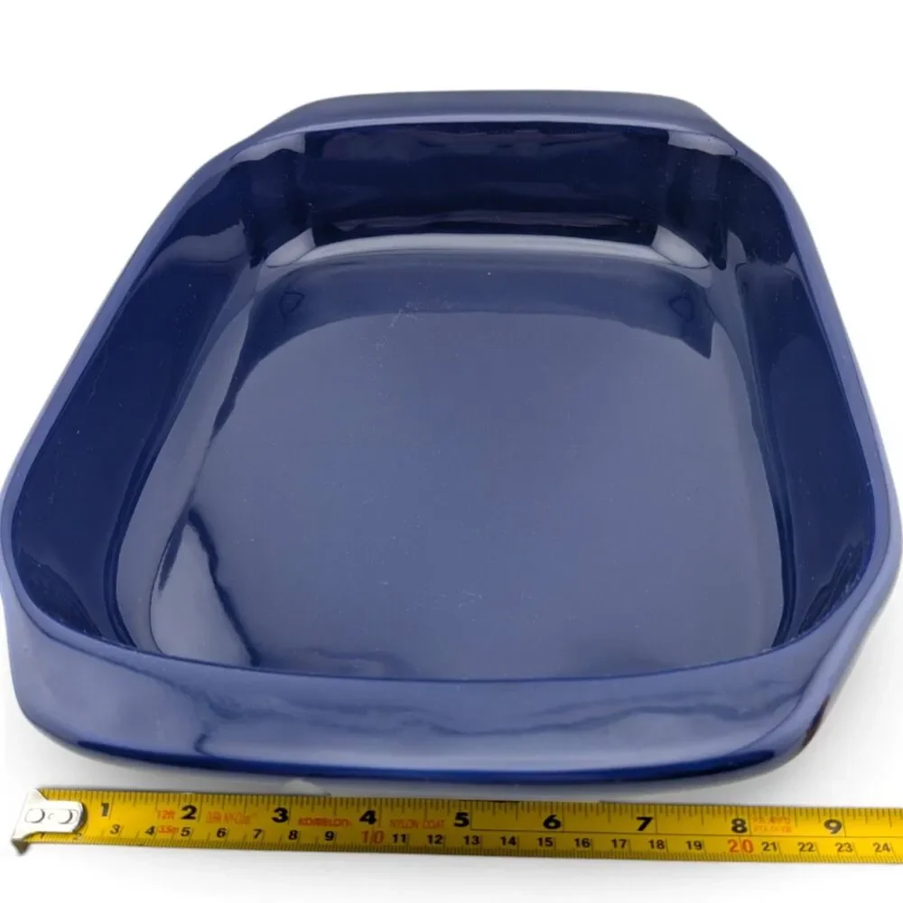 Chantal Cobalt Blue 4 Qt Ceramic Baking Dish Casserole Display Repair 12x9¾